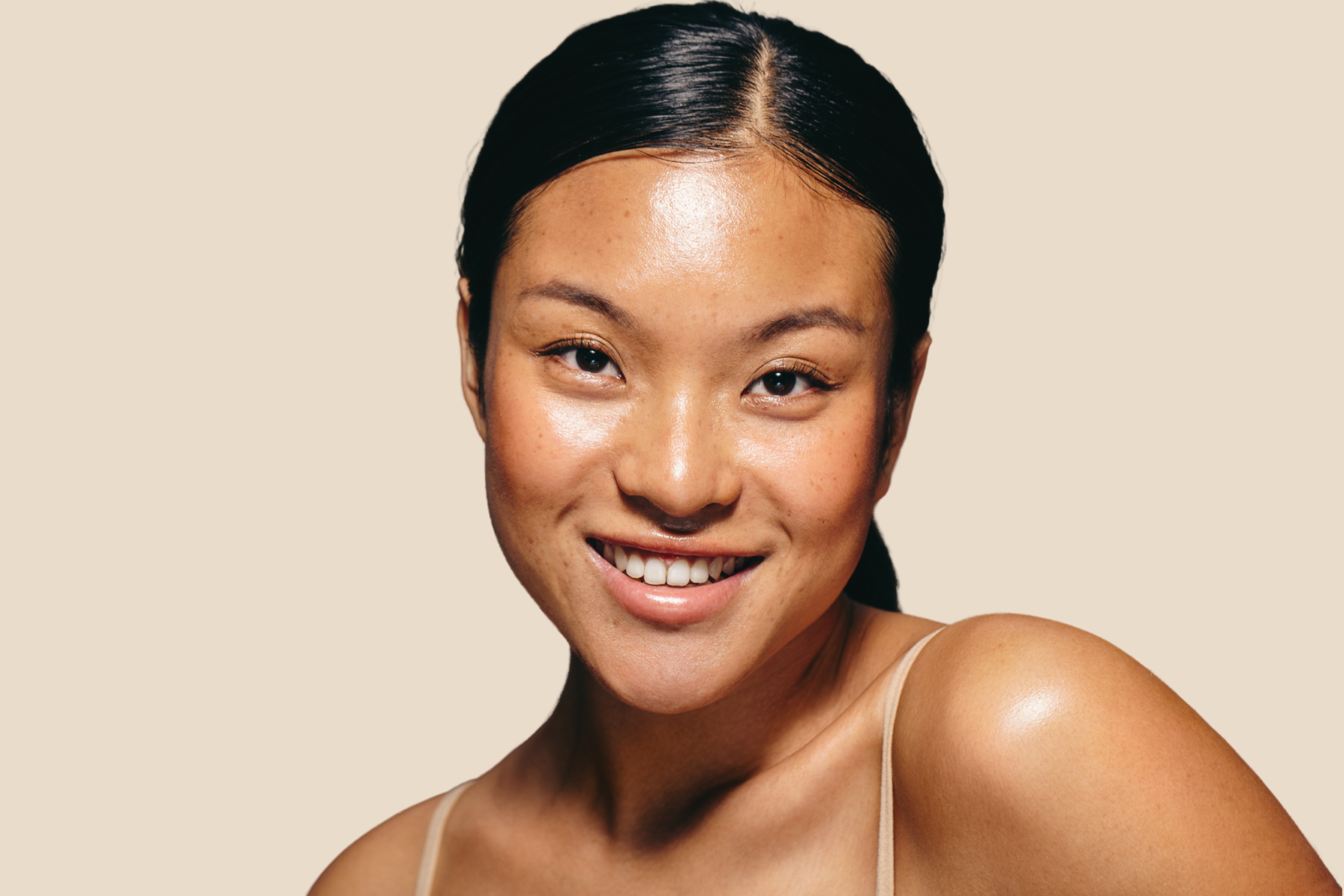 cuidado de la piel fondo beige